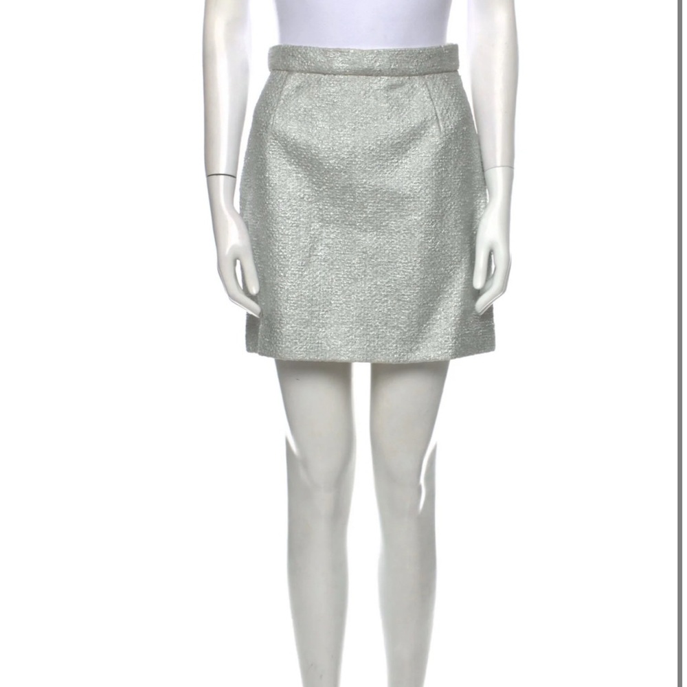 Carven Textured Gray Mini Skirt (A223) Elegant Office Wear Business Casual